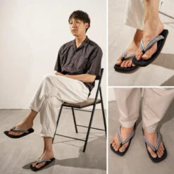 Japanese Sandals Zori - Okayama Denim -Shibui Store zori japonaises okayama denim 847