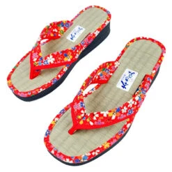 Japanese Zori - Sakura Red -Shibui Store zori japonaises sakura rouge eu 35 37 915